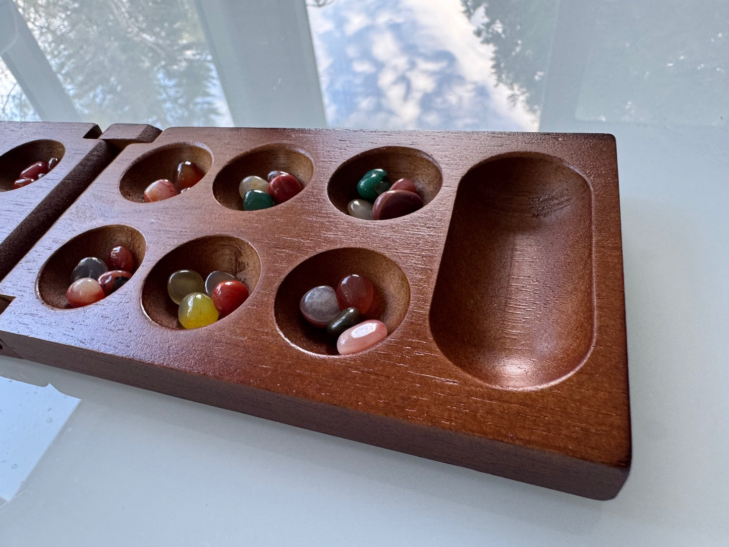 Wooden Mancala Game – Compact Folding Version - BEST SELLER