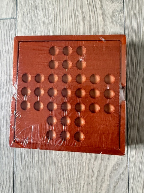 Wooden Solitaire Board Game